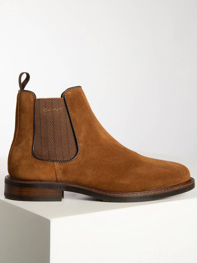 Gant Chelsea boots in bruin voor Heren St Akron - Schoenen.nl