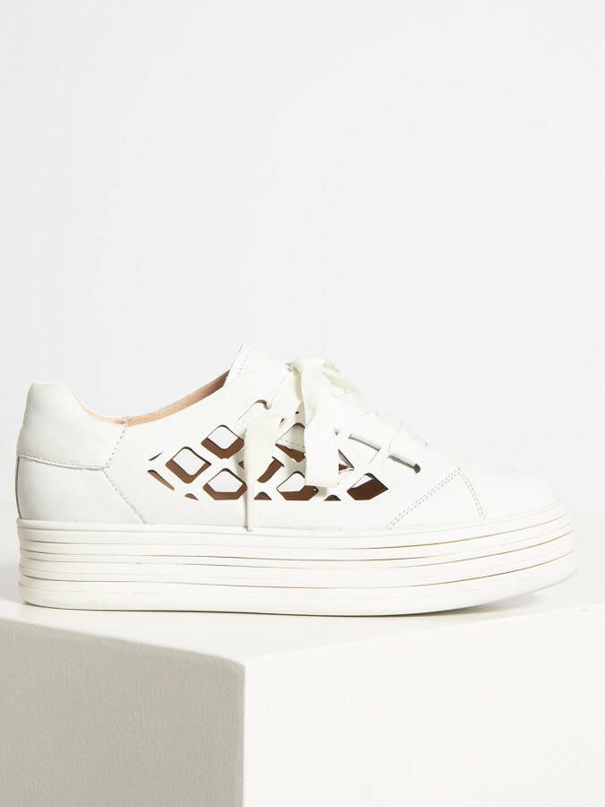 Gerry Weber Shoes Sneakers van leer met plateauzool model 'Novara'