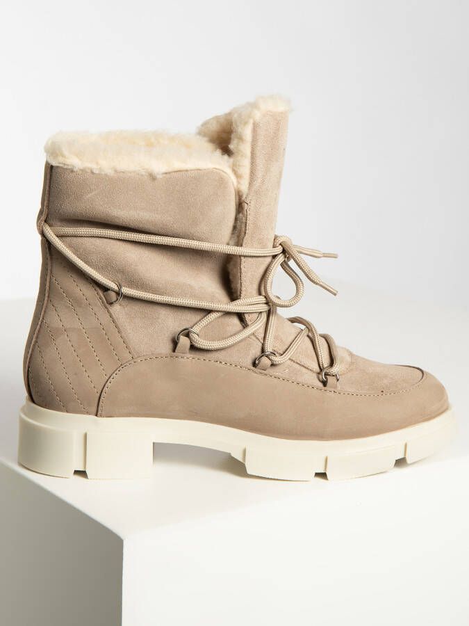 Mishumo Veterboots in beige voor Dames