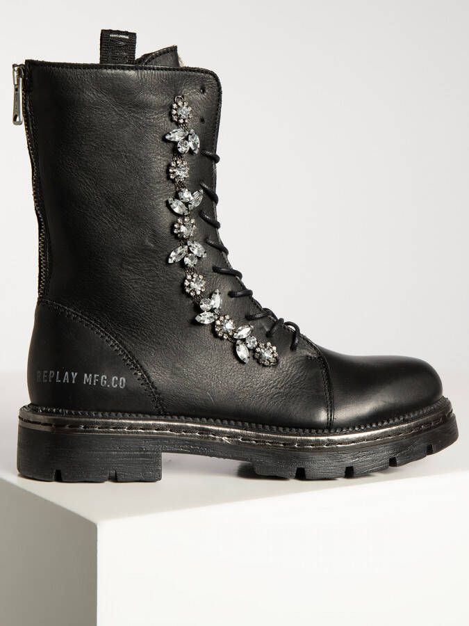 Replay Footwear Veterboots in zwart voor Dames