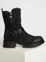 Super Cracks Supercracks gevoerde dames biker boots zwart - Thumbnail 3