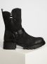 Super Cracks Supercracks gevoerde dames biker boots zwart - Thumbnail 2