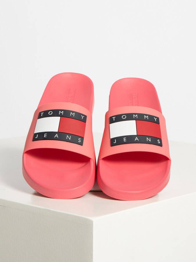 Tommy Hilfiger Badslippers in pink voor Dames