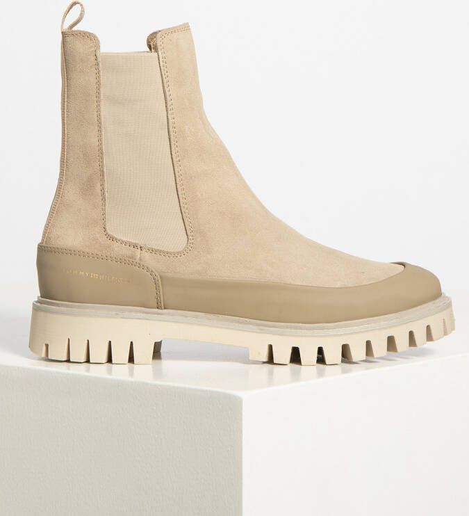 Tommy Hilfiger Chelsea boots in beige voor Dames