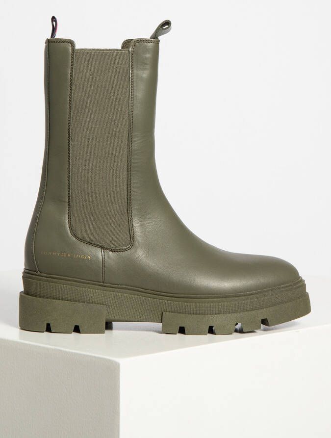 Tommy Hilfiger Chelsea boots in groen voor Dames