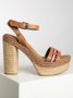 Tommy Hilfiger Highheel sandaaltjes TH INTERLACE HIGH HEEL SANDAL met gestreept textielband - Thumbnail 2