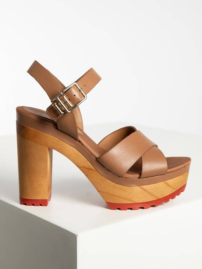 Tommy Hilfiger High Heel Sandals Brown Dames