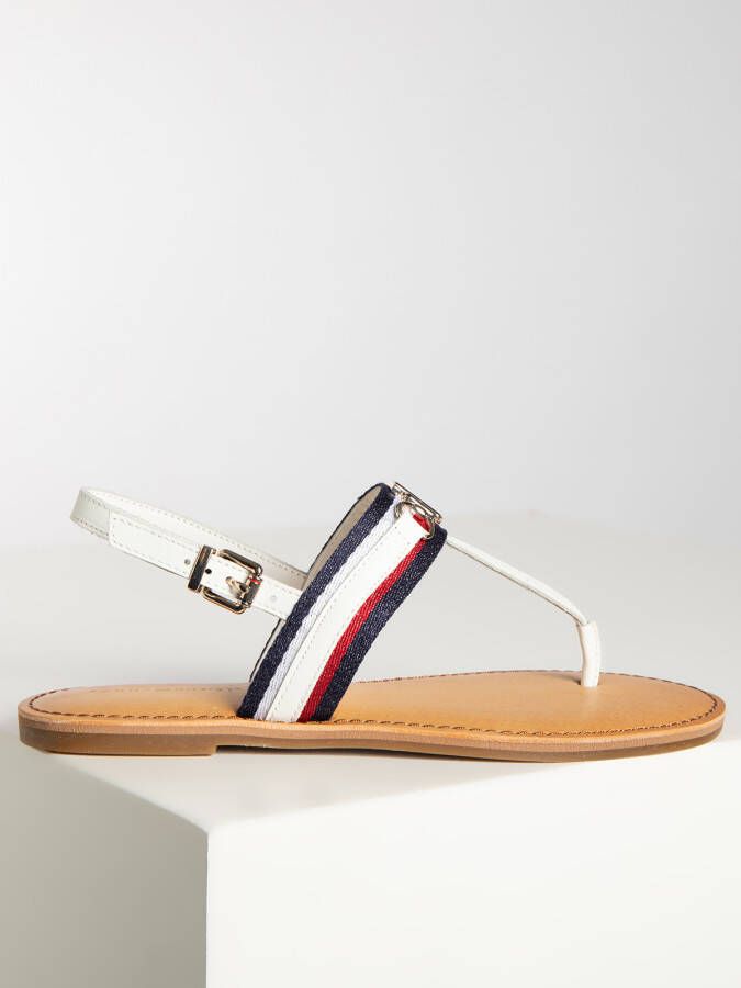 Tommy Hilfiger Sandalen SHIMMERY RIBBON FLAT SANDAL met teenbandje
