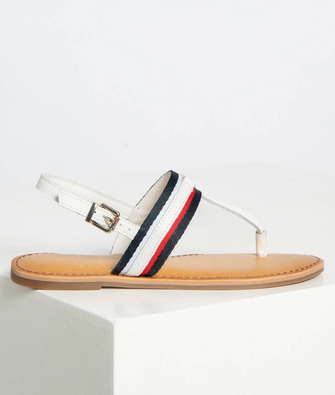 Tommy Hilfiger Sandalen CORPORATE WEBBING FLAT SANDAL met teenbandje - Foto 2
