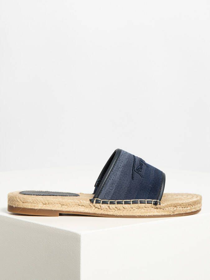 Tommy Hilfiger Slippers TOMMY GRADIENT MULE ESPADRILLE met gestreepte band
