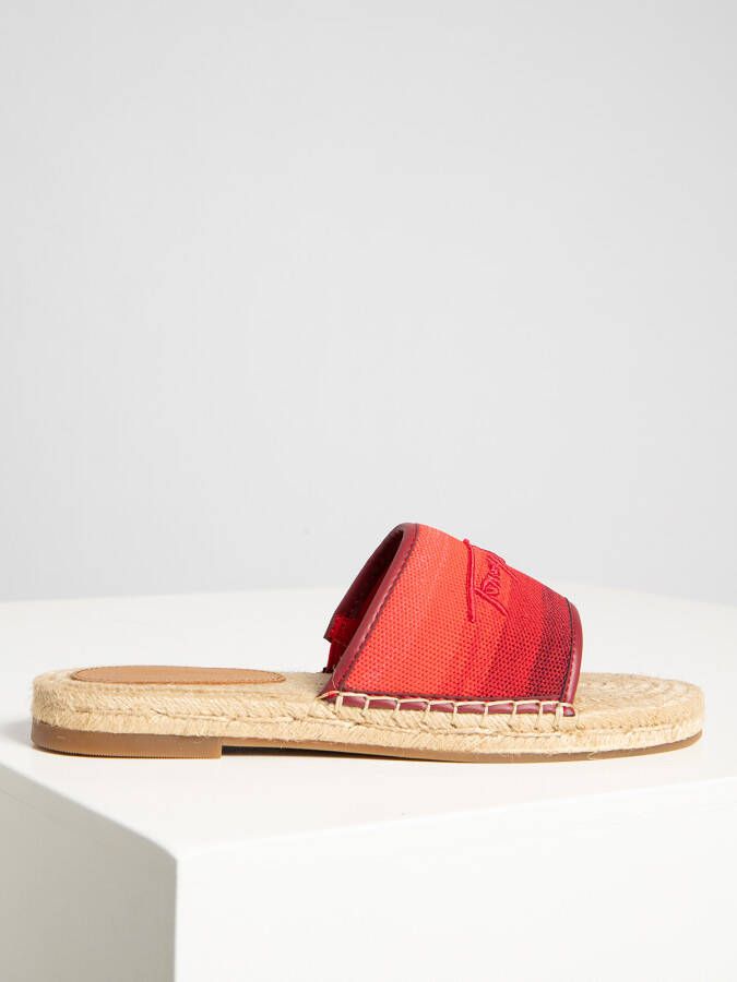 Tommy Hilfiger Slippers TOMMY GRADIENT MULE ESPADRILLE met gestreepte band