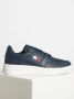 Tommy Hilfiger Retro Basket leren heren sneakers Blauw Echt leer Uitneembare zool - Thumbnail 3