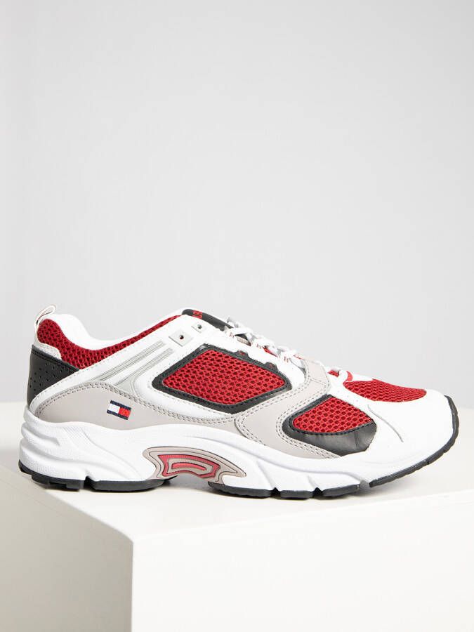 pak Handvest Zwakheid Tommy Hilfiger Sneakers in rood voor Heren Archive Mesh Runner - Schoenen.nl