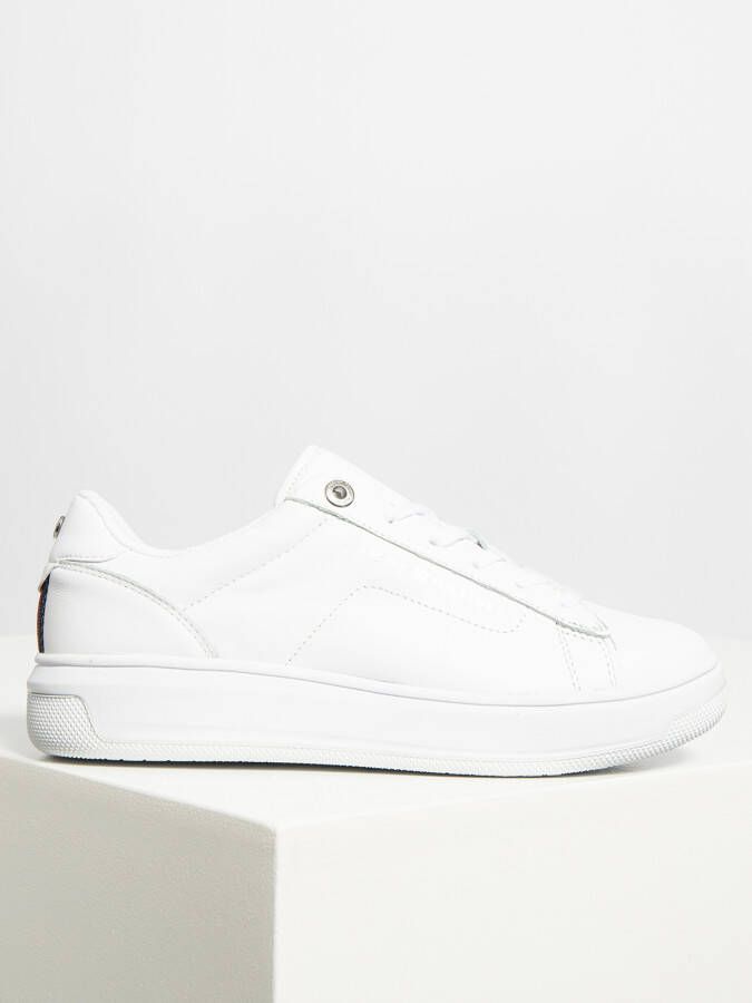 Tommy Hilfiger Sneakers in wit voor Dames Leather Cupsole