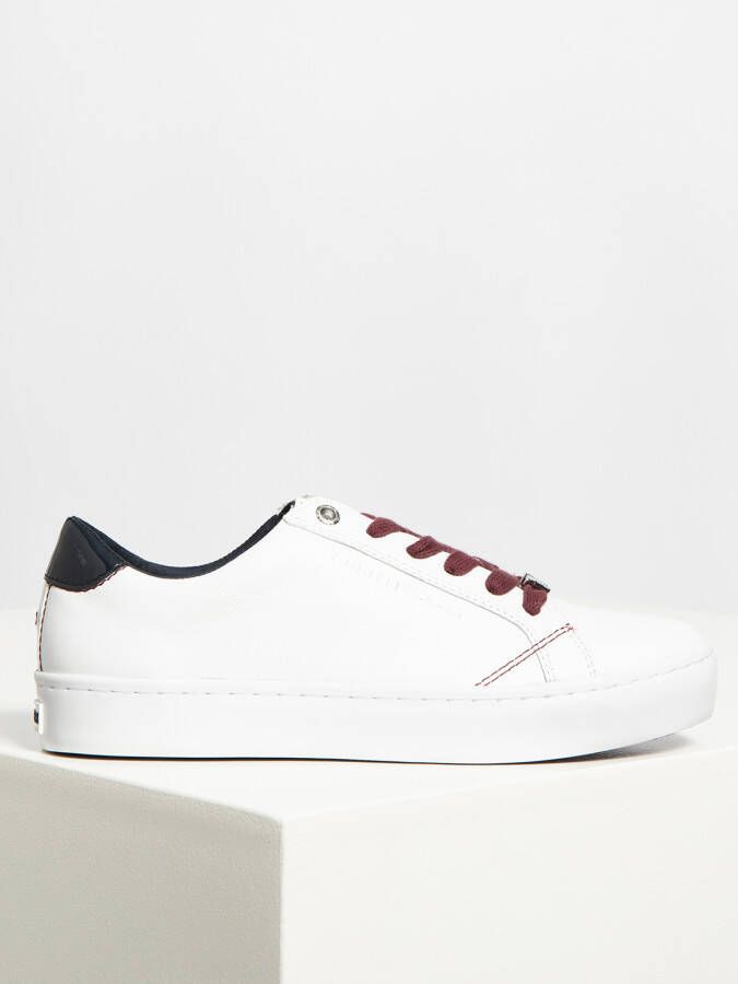 Tommy Hilfiger Vetersneakers met ronde neus en merkdetails White Dames - Foto 4