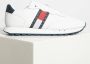 TOMMY JEANS Tommy Hilfiger Leather Runner TJM Essentials Heren Sneakers Wit - Thumbnail 3