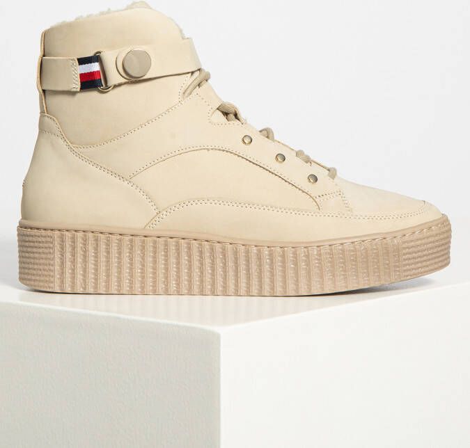 Tommy Hilfiger Veterboots in beige voor Dames