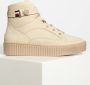 Tommy Hilfiger Beige Leren HighTop Platform Sneaker Laarzen - Thumbnail 1