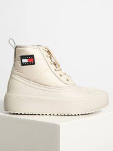 Tommy Hilfiger Veterboots in beige voor Dames
