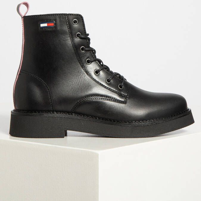 Tommy Hilfiger Veterboots in zwart voor Dames