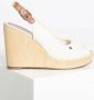 Tommy Hilfiger Witte Espadrilles Iconic Elba Sling Back Wedge - Thumbnail 3