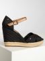 Tommy Hilfiger Highheel sandaaltjes BASIC OPENED TOE HIGH WEDGE zomerschoen sandaal keilhak met subtiele vlagborduursel - Thumbnail 3