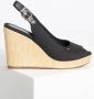 Tommy Hilfiger Alpargatas Iconic Elba Sling Back Sleehak Black Dames - Thumbnail 3