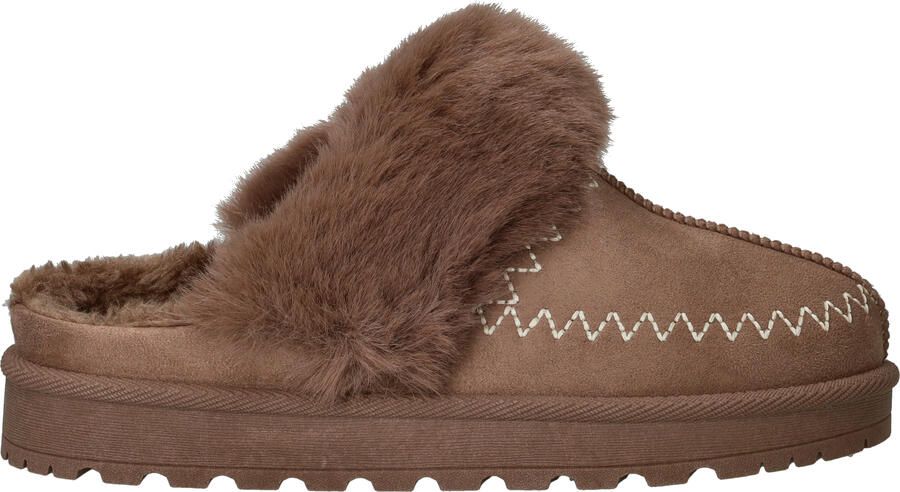 Belizia Pantoffels Dames Taupe