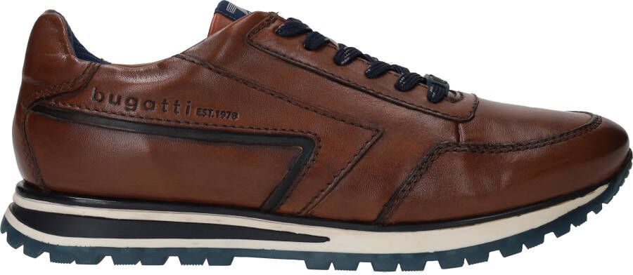 Bugatti Bruine Leren Sneakers voor Heren Brown Heren Schoenen