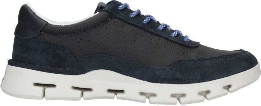 Clarks Comfortabele Leren Blauwe Sneakers voor Heren Multicolor - Foto 9