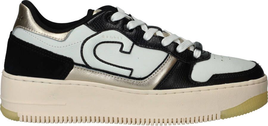 Cruyff Campo low lux black gold Zwart Leerlook Lage sneakers Dames - Foto 4
