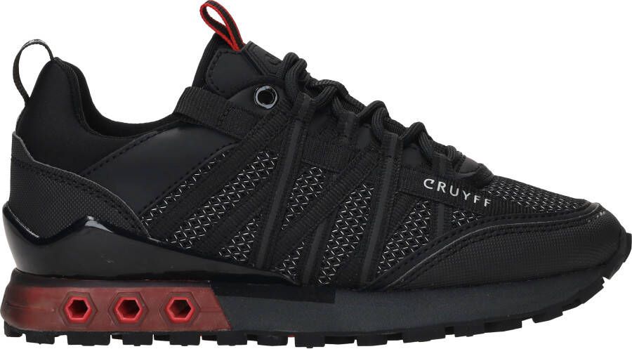 Cruyff Fearia sneakers zwart rood Jongens Imitatieleer 34 - Foto 2