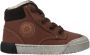 Bruin Tinten 46163 Hoge sneakers Leren Sneaker Jongens Cognac - Thumbnail 4
