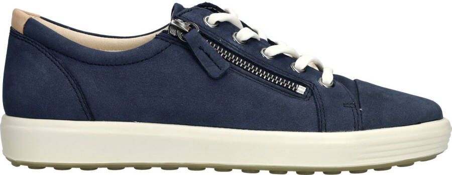 ECCO Soft 7 W Veterschoenen blauw Textiel Dames - Foto 4