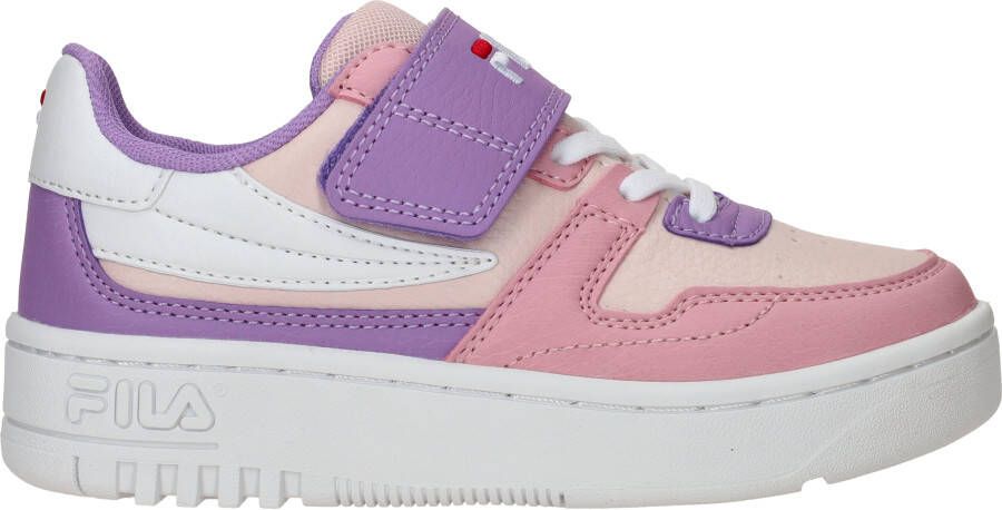 Fila Roze Paarse Klittenbandsneaker voor Meisjes Multicolor Dames - Foto 3