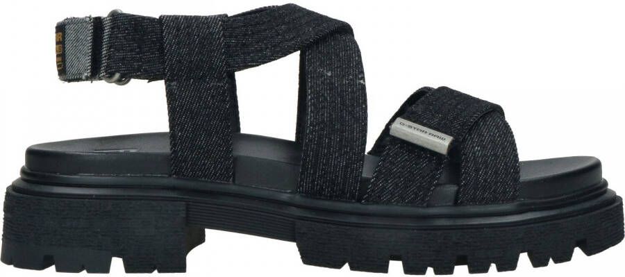 G-Star Chunky Denim Sandaal met Verstelbare Banden Black Dames - Foto 3