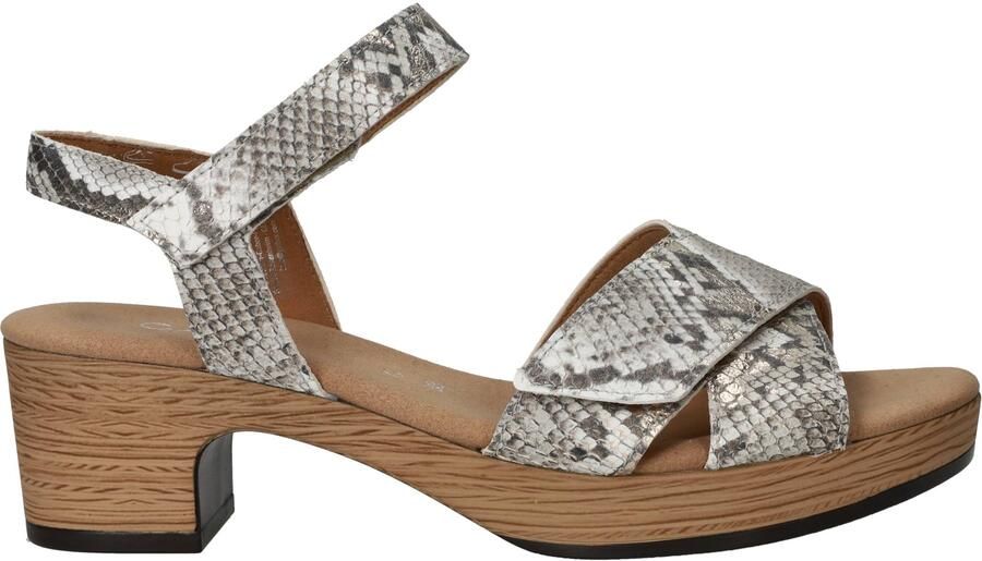 GABOR Sandalen met riem beige kaki wit