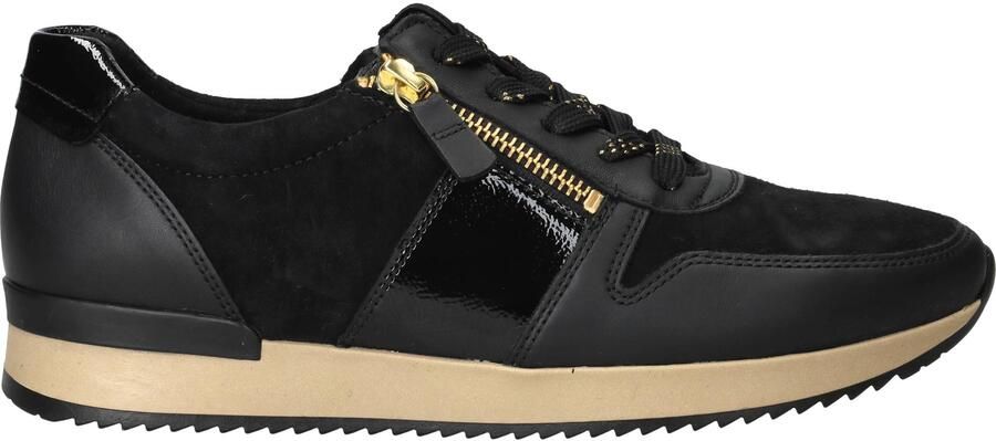 Gabor 6019.01.001 Sneakers Zwart Leer en Suede Dames Zwart - Foto 3