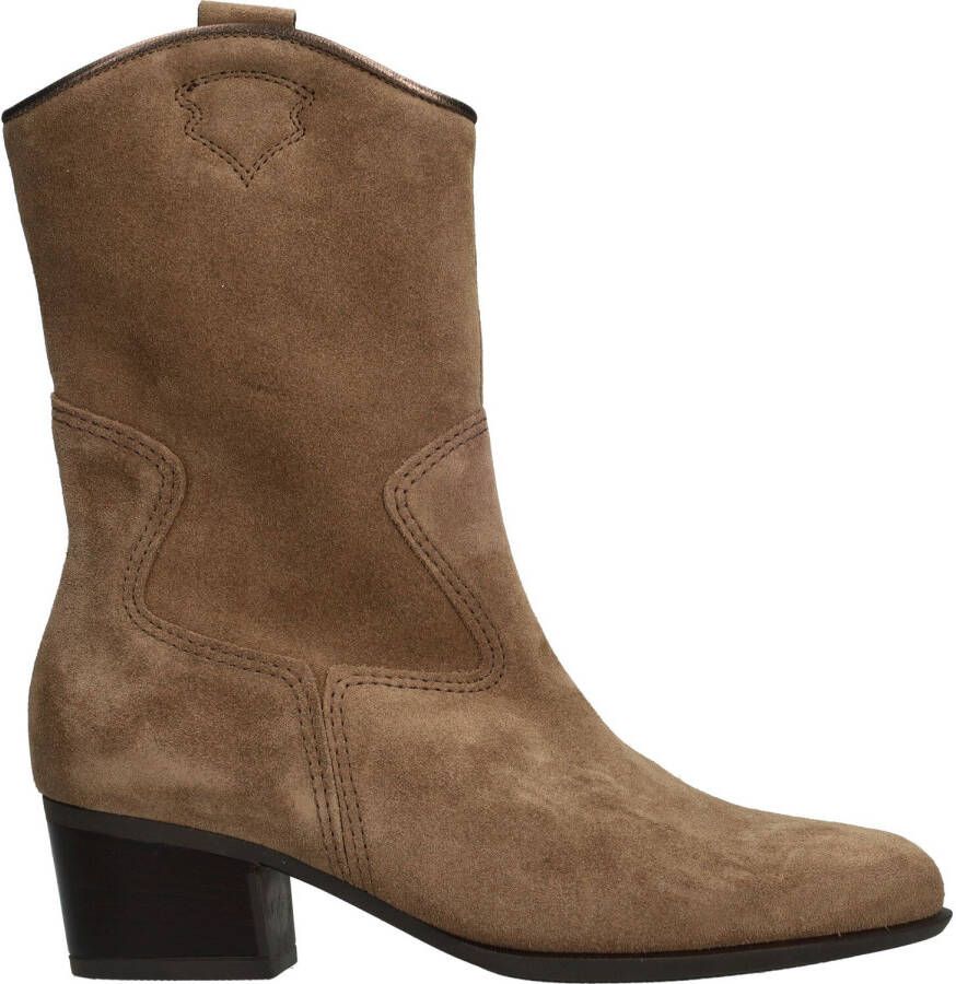 Gabor Western-stijl Suède Enkellaars Beige Dames - Foto 7