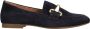 Gabor Elegante blauwe suède loafers met gouden detail Blue Dames - Thumbnail 2