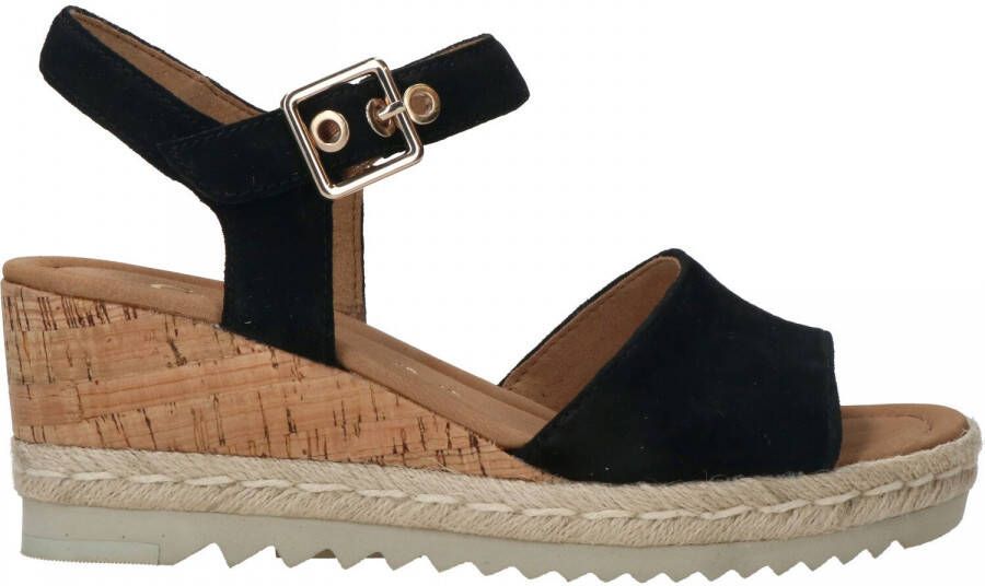Gabor Plateau Dames Zwart - Schoenen.nl