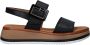 Gabor Zwarte Leren Sandalen Comfort Collectie Black Dames - Thumbnail 5