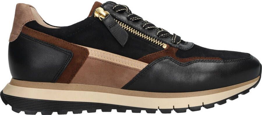 Gabor Stijlvolle Sneakers met Samt Foulard Perl Zwart Dames - Foto 18