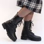 Gabor 743.1 Veterboots Laarzen Met Veters Dames Zwart - Thumbnail 4