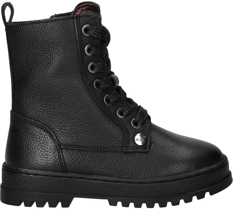 Ikke IK-KE Veterboots Meisjes Zwart