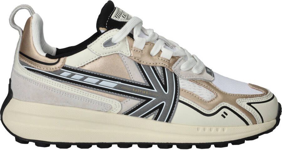 Kaotiko Detroit Sneakers Dames Leren Sneaker Beige - Foto 3