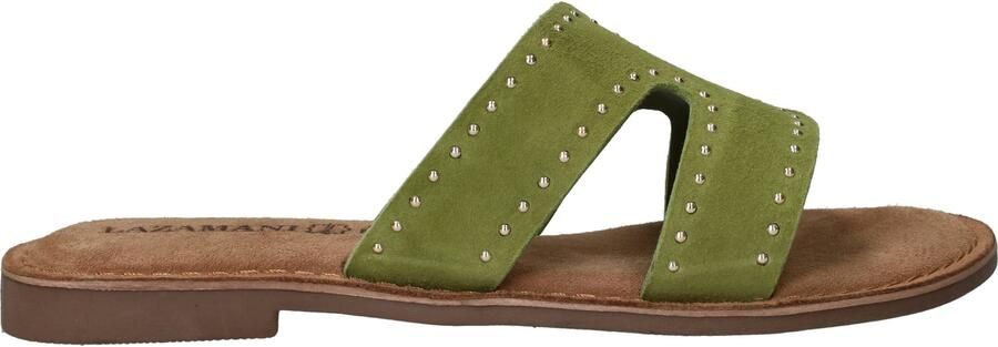 Lazamani Lina Small Studs Slippers Heren Groen