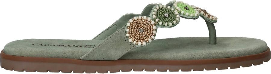 Lazamani Mey Toe Rounds Slippers Heren Groen
