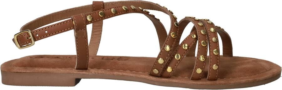Lazamani Tova Studs Sandalen Dames Cognac
