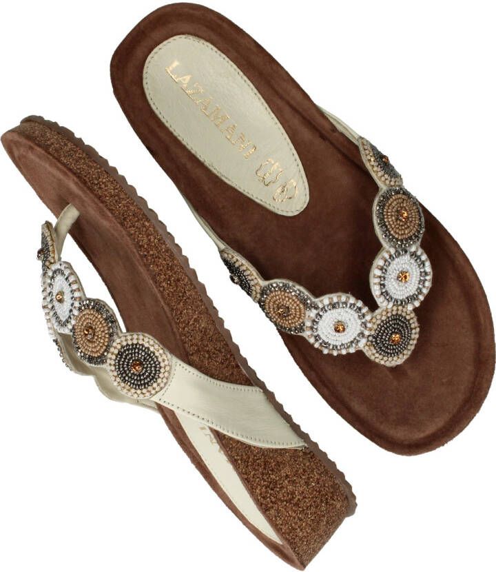 Lazamani Slippers Dames Beige